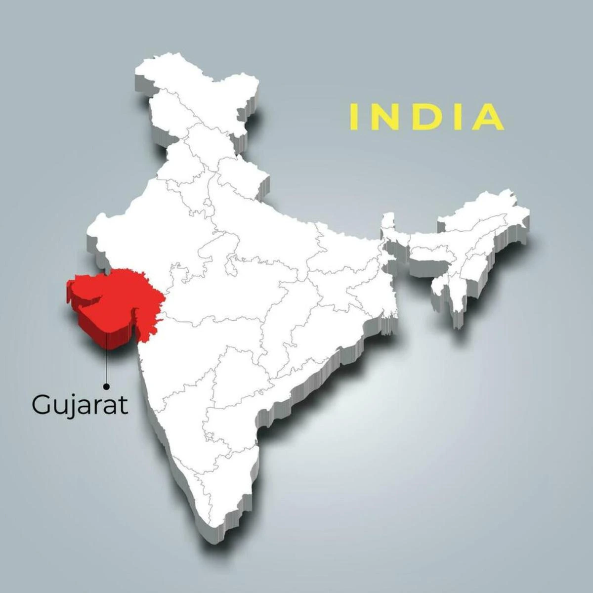 Bharat gujarat map