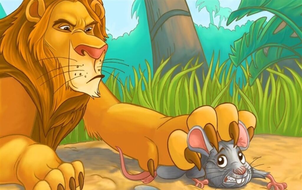 Lion and Mouse Story in Gujarati